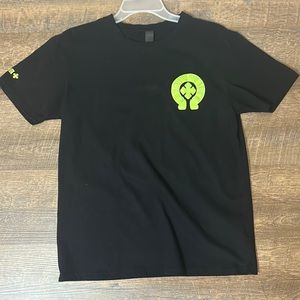 Lime green chrome hearts tee